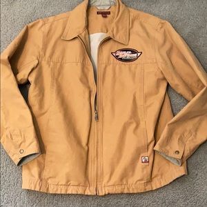 Men’s DRI-DUCK jacket with Harley patches. Size L